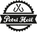 Petri Heil button Royalty Free Stock Photo