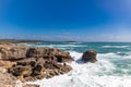 The Petrification Savannah La Savane des Petrifications waterfront, Sainte-Anne, Martinique Royalty Free Stock Photo