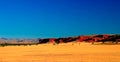 Petrified dunes at the sunset in Namib desert Royalty Free Stock Photo