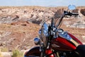 Harley Davidson in the desert Royalty Free Stock Photo