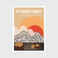 Petrified Forest National Park poster vector illustration design