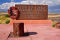 Petrified Forest National Park Sign Board Royalty Free Stock Photo