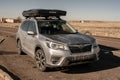 Dirty Subaru Forester With Roof Top Tent at Petrified Forest