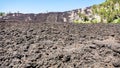 Petrified lava flow on slope of Etna