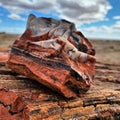 Petrified national park wood rocks