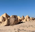 Petrified Salt Formations near Chott El Jerid in Tunisia Royalty Free Stock Photo
