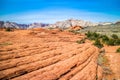 White Navajo Sandstones in Snow Canyon State Park, Utah