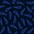 Petrikyvka blue spike. An interesting plant print for your creativity, for printing on things, on fabric