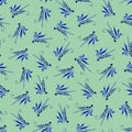 Petrikyvka blue twig. An interesting plant print for your creativity, for printing on things, on fabric