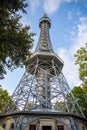 Petrin Lookout Tower, The little eiffel tower on Petrin hill, Prague, Czech Republic Royalty Free Stock Photo