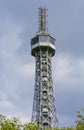 Petrin lookout tower on Petrin hill, Prague, Czech Republic Royalty Free Stock Photo