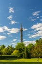 Petrin Lookout Tower (1892), resembling Eiffel tower, Petrin Hill Park, Prague, Czech Republic Royalty Free Stock Photo