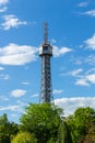 Petrin Lookout Tower (1892), resembling Eiffel tower, Petrin Hill Park, Prague, Czech Republic Royalty Free Stock Photo