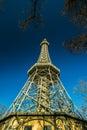 Petrin tower, a famous lookout tower in Prague