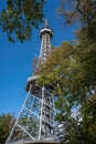 Petrin Tower at Petrin Hill - Prague, Czech Republic Royalty Free Stock Photo