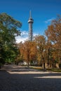 Petrin Tower at Petrin Park - Prague, Czech Republic Royalty Free Stock Photo