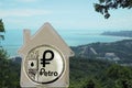 Petro coin in a metal house