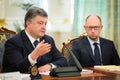 Petro Poroshenko and Arseniy Yatsenyuk