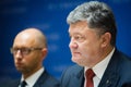 Petro Poroshenko and Arseniy Yatsenyuk Royalty Free Stock Photo