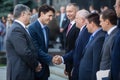 Petro Poroshenko and Justin Trudeau Royalty Free Stock Photo