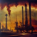 Petrochemical industry concept