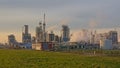 Petrochemy industry on the embankment of river Scheldt in Antwerpen