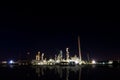 Petrochemical industry on sunset. Royalty Free Stock Photo