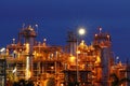Petrochemical industry on sunset. Royalty Free Stock Photo