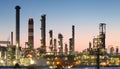 Petrochemical plant - night view Royalty Free Stock Photo