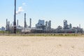 Petrochemical plant under blue sky in summer