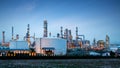 Petrochemical plant (oil refinery) industry Royalty Free Stock Photo