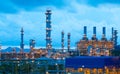 Petrochemical plants in the evening scenery