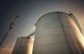 Petrochemical storage tanks Royalty Free Stock Photo
