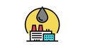 petrochemicals industrial chemical factory color icon animation