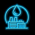 petrochemicals industrial chemical factory neon glow icon illustration