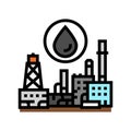 petrochemicals oil industry color icon vector illustration