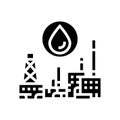 petrochemicals oil industry glyph icon vector illustration