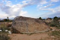 Petroglyph on the big stone Royalty Free Stock Photo