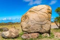 Petroglyph on Easter Island or Rapa Nui Royalty Free Stock Photo