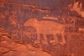 Petroglyph Panel Along Potash Road Royalty Free Stock Photo