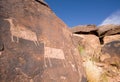 Petroglyphs of Anasazi Canyon Royalty Free Stock Photo