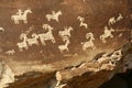 Petroglyphs in Arches National Park, Utah Royalty Free Stock Photo