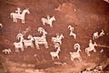 Petroglyphs, Arches National park, Utah Royalty Free Stock Photo