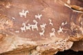 Petroglyphs, Arches National park, Utah Royalty Free Stock Photo