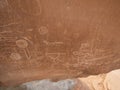 Petroglyphs on Atlatl Rock in Valley of Fire