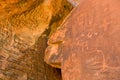 Petroglyphs close up