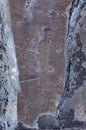 Petroglyphs of Kalbak-Tash in Altai, Siberia Royalty Free Stock Photo