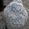 The petroglyphs of Miculla or San Francisco de Cuculla, located in the department of Tacna Peru.