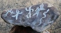 The petroglyphs of Miculla or San Francisco de Cuculla, located in the department of Tacna Peru. There are naturalistic,