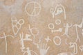 Petroglyphs, Newspaper Rock, Southern UT Royalty Free Stock Photo